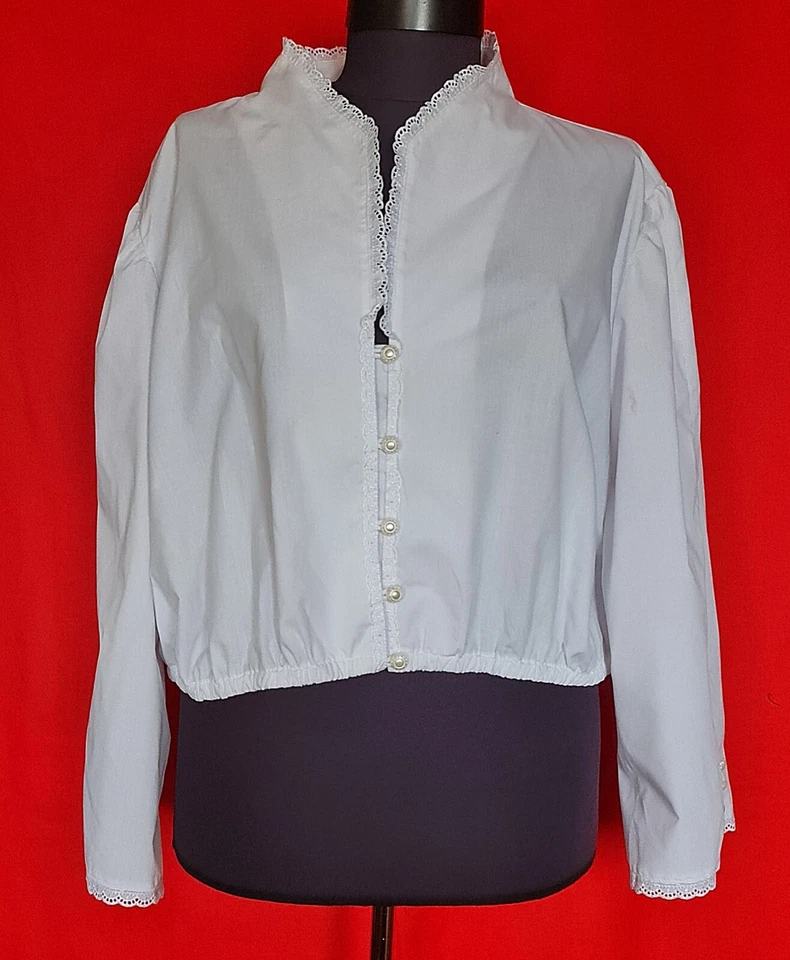 BLOUSE VINTAGE AUTHENTIC COUNTRY TRACHTEN OKTOBERFEST DIRNDL WOMEN TOP:US28/EU56 - Image 1 of 4