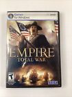 Game, Empire, Total War, Windows PC  2009, INCLUDES KEY CODE CIB w Manual
