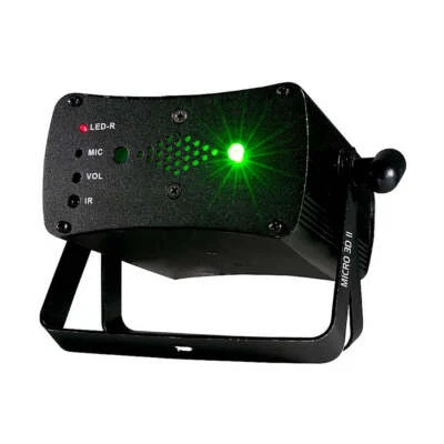 American DJ Micro 3D II Compact 200 Green Red Laser Beams Light Fixture - Image 1 of 4