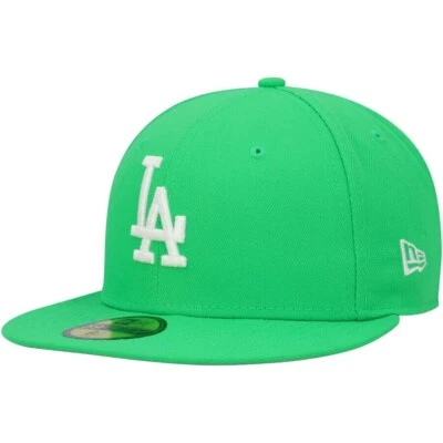 Los Angeles Dodgers New Era Green Logo 59FIFTY Men's Hat Fitted 7 7/8 - Image 1 of 4