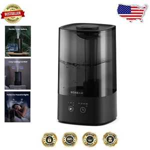 Versatile Cool Mist Humidifier with Timer & User-Friendly Touch Control - Black - Picture 1 of 10