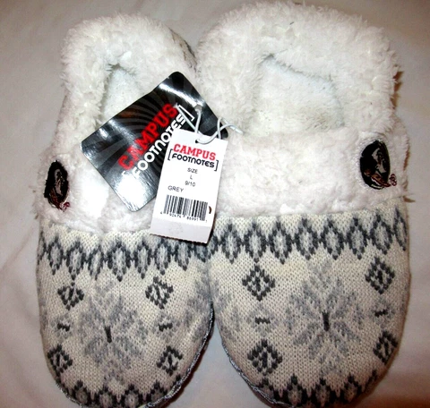 Florida State Seminoles Campus Footnotes Knit Slippers Women's Large 9-10 Cover