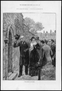 Iglesia William Gladstone Hawarden 1880 impresión antigua PEOPLE POLICY (192) - Imagen 1 de 1