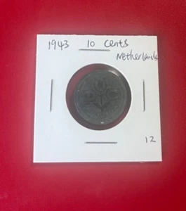 1943 Netherlands 10 Cents Coin - Nice World Coin !!! - Picture 1 of 2