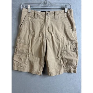 Volcom Boys Shorts 27/14 Cargo Shorts Khaki Twill Utility Pockets Adjustable - Picture 1 of 10