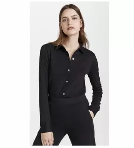 Theory Riduro Button Down Shirt in Black. NWT. Size Small. Retail- $160 - Picture 1 of 10