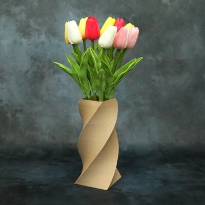 Florero VoroFlower Geométrico Impreso en 3D Madera PLA Foto 1 de 4