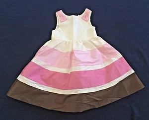 NUEVO CON ETIQUETAS GYMBOREE Ocasión Especial Arco de Marfil Vestido de Seda Niñas Toodler 3  - Imagen 1 de 3
