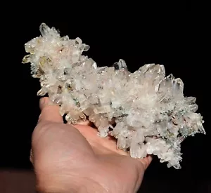 8 inch Colombian Quartz cluster. Alto de Cruces Mine, Colombia - Picture 1 of 10