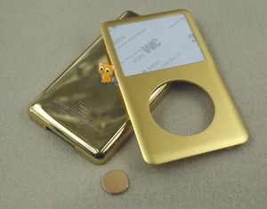 Funda protectora trasera con placa frontal dorada con botón para iPod 6th Classic 80 GB - Imagen 1 de 2