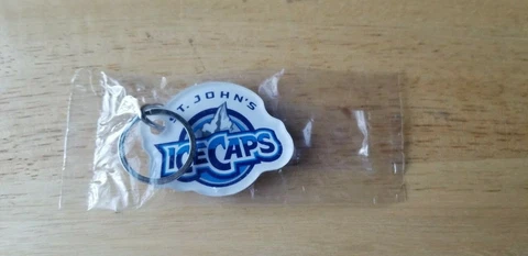 St Johns Ice Caps keychain sealed Toronto Maple Leafs affiliate Defunct AHL logo Cover