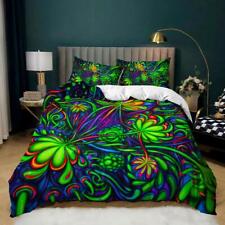 Supernatural Green Flowers Quilt Duvet Cover Set Comforter Cover Bed Linen Soft
