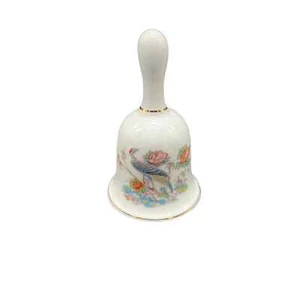 Wedgwood Kutani Crane Bone China Hand Bell Gold Accents - Picture 1 of 3