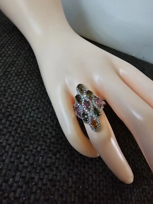 Rarezas Colores De Turmalina - Anillo de Plata Esterlina Carol Brodie Multicolor 6 Foto 1 de 4