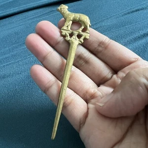 Set of 9 Figural Brass Cocktail Picks RARE! - Picture 1 of 4