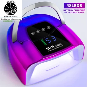 Secador de Uñas Recargable Lámpara LED UV 48 LED Sensor Automático Temporizador Herramienta Inalámbrica - Imagen 1 de 7