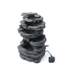Indoor/ Outdoor Cascading Led Water Fountain 46cm Garden Feature Statue W Lights