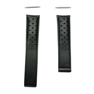 FC6205 Perforiertes Schwarzes Lederarmband Uhr TAG Heuer Carrera 20mm - Bild 1 von 4