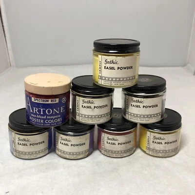 8 frascos de pinturas artísticas y góticas a témpera seca Foto 1 de 4