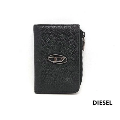Estuche para llaves Diesel para hombre 4 filas de cuero negro 7x10,5 cm clásico de lujo elegante italiano Foto 1 de 4