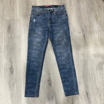 Pantalones de mezclilla para mujer Unionbay talla 7 tiro alto estampado camuflaje ajustados Foto 1 de 4