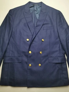 BROOKS BROTHERS x LANIFICIO CAMPORE Herren UK 46" All Wool Sport Blazer sehr guter Zustand blau - Bild 1 von 24