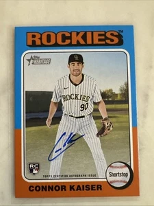 CONNOR KAISER 2024 Topps Heritage #ROA-CK REAL ONE AUTO Rookie Colorado Rockies - Picture 1 of 1