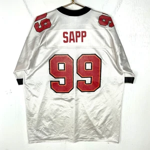 Vintage Tampa Bay Buccaneers Jersey XL Puma Warren Sapp White Nfl - Picture 1 of 7