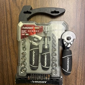 Husky 1/4 in. and 3/8 in. Stubby Ratchet and Socket Set (43piece) B35 - Picture 1 of 5