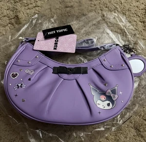 Her Universe Kuromi Lavender Shoulder Bag With Mirror New With Tags! Hello Kitty - Picture 1 of 3