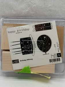Stampin' Up! Timbri in gomma montati su legno compleanno stravagante set 5 pezzi  - Foto 1 di 3
