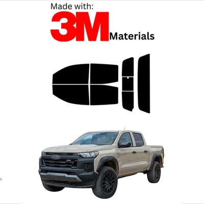 Tinte de ventana precortado para Chevrolet Colorado 4drpu 23-24 cerámica hecho con 3M Foto 1 de 4