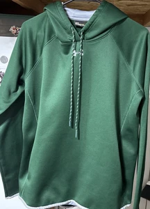 Under Armour Felpa con Cappuccio Donna in Pile Doppia Minaccia | Verde Forrest Taglia LG 1295300 - Foto 1 di 8