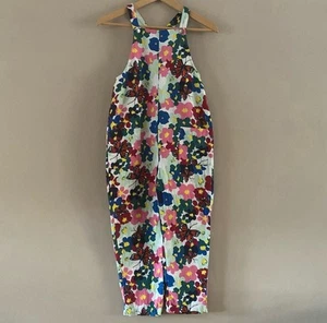 Nordstrom by Cristina Martinez Organic Cotton Butterfly Floral Artsy Overalls 8 - Picture 1 of 11