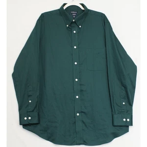 Croft & Barrow Button Down Dress Shirt Men 17.5 Classic Fit Easy Care Green - Picture 1 of 11