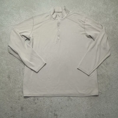 Pullover Drifire 1/4 Cremallera Para Hombre Grande Marrón FR Cuello Simulado Vellón Desierto Arena Foto 1 de 4