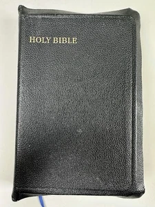 Book Christian 1949 KJV Leather Holy Bible Collin's Press Illustrated - Picture 1 of 14
