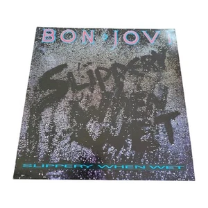 BON JOVI Slippery When Wet 1986 UK vinyl LP + INNER Livin' On A Prayer Original - Foto 1 di 6
