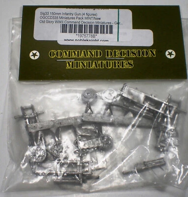 1/100 (15mm) WWII German 150mm Support Gun, Metal, Old Glory, Command Decision - Image 1 of 4