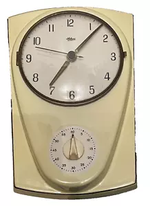 50er 60er Jahre Wanduhr Küchenuhr + Wecker Keramik mid century Vintage - Bild 1 von 3