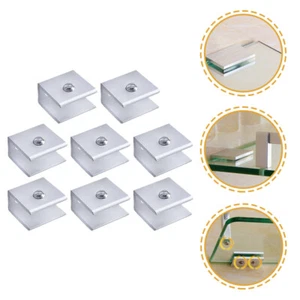 8 Stück Glas Clip Halterung Bad Halterungen Rahmenlos Duschwand Klemme - Bild 1 von 10