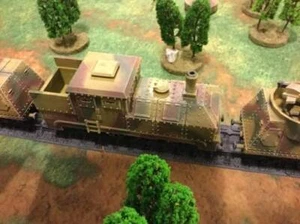 Armored train ( locomotive and four car) - 28 mm 1/56 Scale - Picture 1 of 6