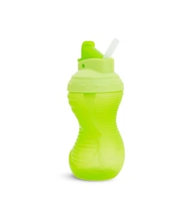 Munchkin Mighty Grip Spill Proof Flip Straw Cup, 10oz 12+months Green - Picture 1 of 2