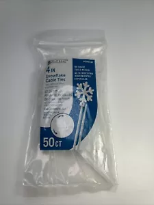 Utilitech Snowflake Cable Ties 4-in Nylon Zip Ties Off-white 50-Pack #5345130 - Picture 1 of 2