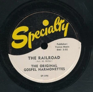 78tk-Black Gospel-SPECIALTY 846-Orig.Gospel Harmonettes-(Railroad/Where shall I) - Imagen 1 de 2