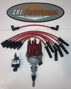 1998 1999 XJ TJ WJ JEEP 4.0L 242 Distributor RED + 45K COIL + 8MM USA PLUG WIRES - Picture 1 of 5