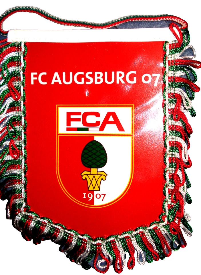 MARKENLOS Banner / Wimpel rot FC Augsburg Fußball Fanartikel