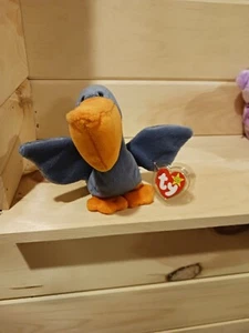 TY RARE VINTAGE ORIGINAL 1996 SCOOP BEANIE BABY PVC PELLETS - Picture 1 of 4