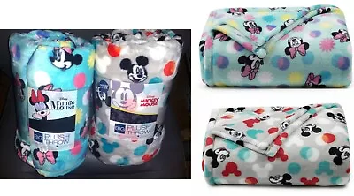 $30 The Big One Plush Throw Blanket Super Soft Oversized Minnie or Mickey Mouse