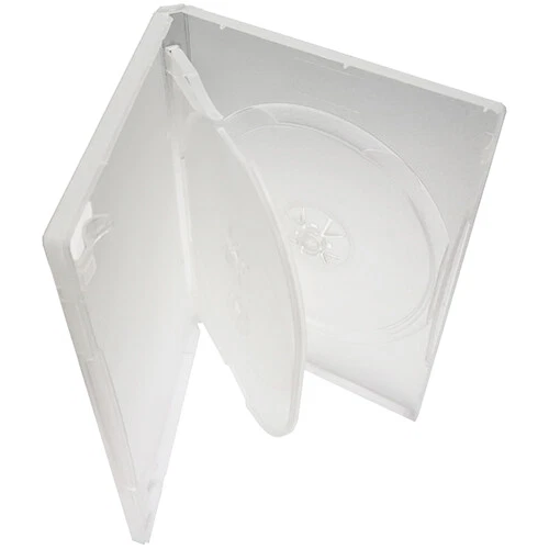 25 X CD DVD 14mm Clear DVD 3 Way Case for 3 Disc Premium Quality - Image 1 of 1